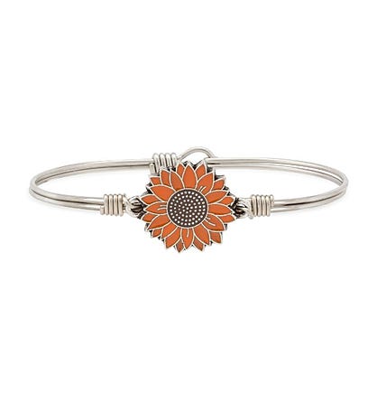 Luca + Danni Orange Sunflower Bangle Bracelet